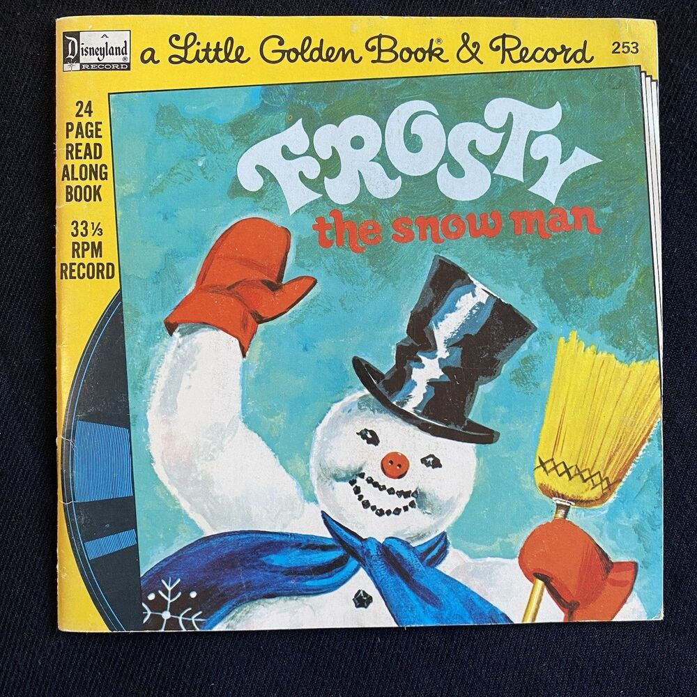 Vintage 1976 Little Golden Book & Record Of Frosty The Snowman. Read Along. USA.